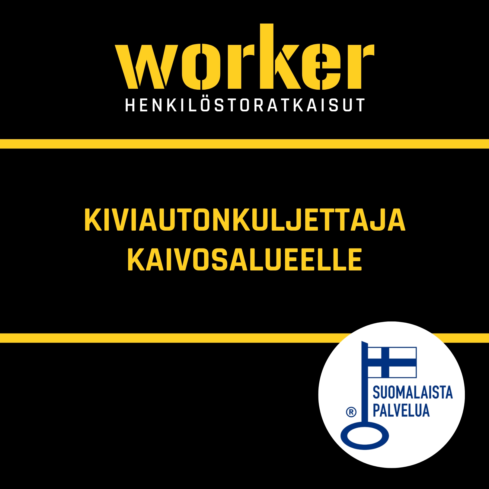 KIVIAUTONKULJETTAJA KAIVOSALUEELLE